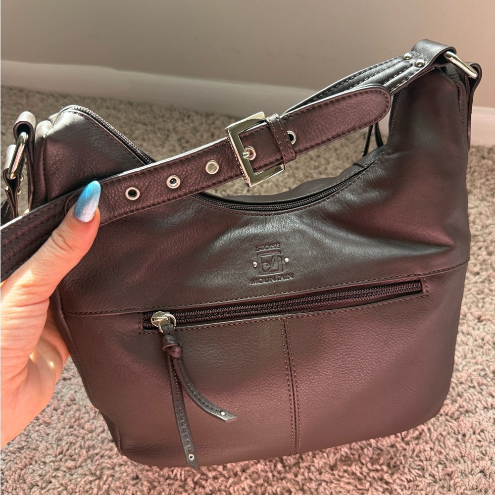 Stone Mountain Leather Shoulder Bag
